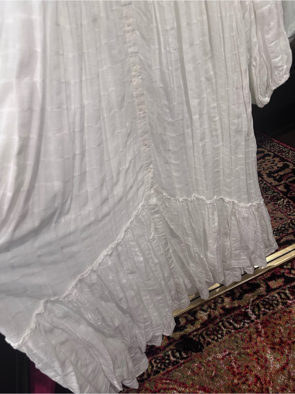 Free People White Tiered Button Maxi Dress - Picture 2 of 5